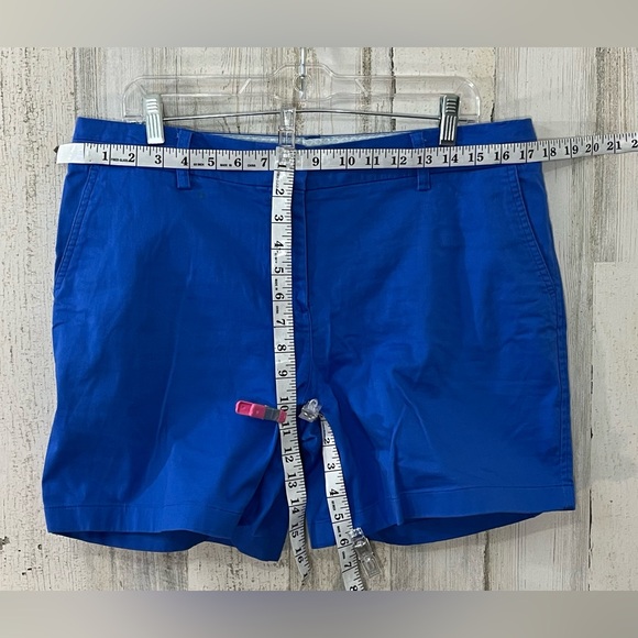 British Khaki Royal Blue Shorts Size 12 - Picture 3 of 12